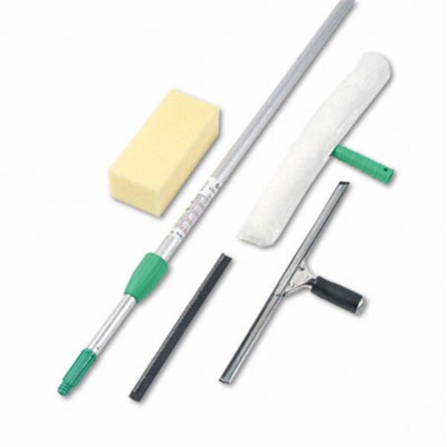 Pro Window Cleaning Kit with 8 ft Pole, Scrubber, Squeegee, Scraper, Sponge