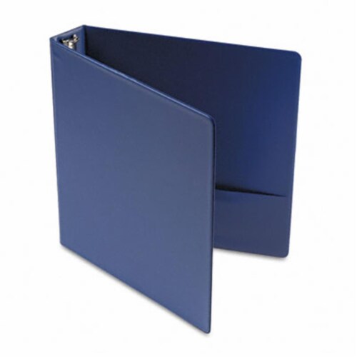 Suede Finish Vinyl Round Ring Binder- 1-1/2&amp;quot; Capacity- Royal Blue, 1 ...