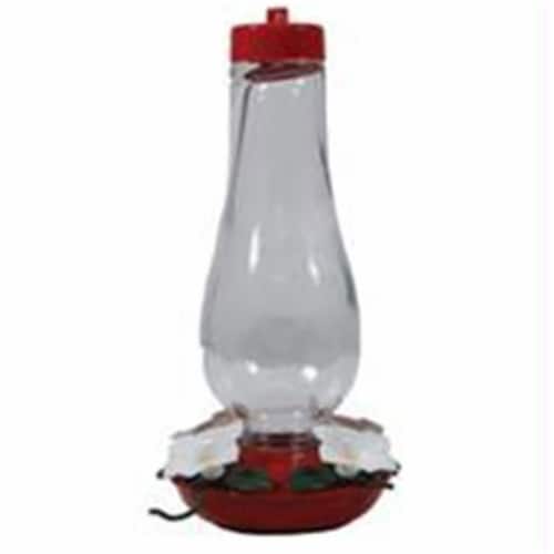 Audubon Hurricane Glass Hummingbird Feeder- Red - 24 Ounce Perspective: front