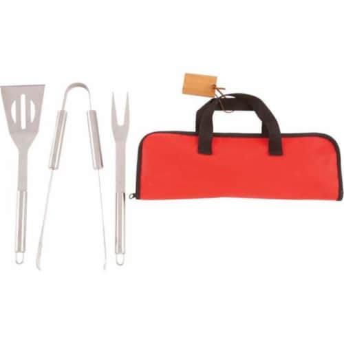 4pc Stainless Steel Barbeque Tool Set Perspective: front