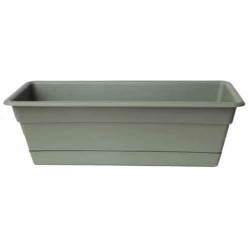 24in Dura Cotta Window Box Living Green Perspective: front