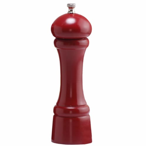 8 in. Candy Apple Red Salt Mill Perspective: front