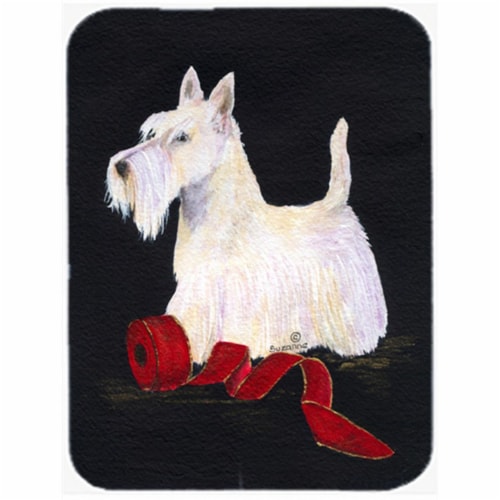 Scottish Terrier Glass Cutting Board - Large, 15 H x 12 L in. Perspective: front