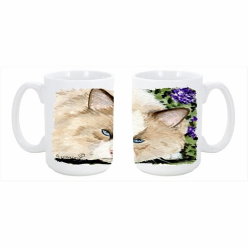 Cat Dishwasher Safe Microwavable Ceramic Coffee Mug 15 oz., 1