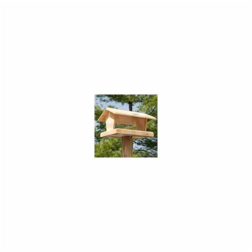 11.75'' Hopper Feeder Bird Feeding - White Pine Perspective: front