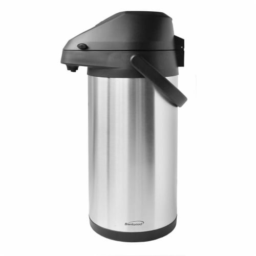 Airpot Hot & Cold Drink Dispenser, Stainless Steel Perspective: front