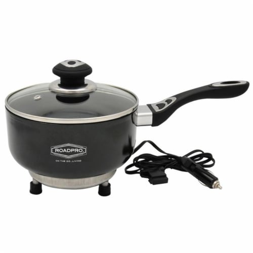 12V Portable Sauce Pan with Non-Stick Surface Perspective: front