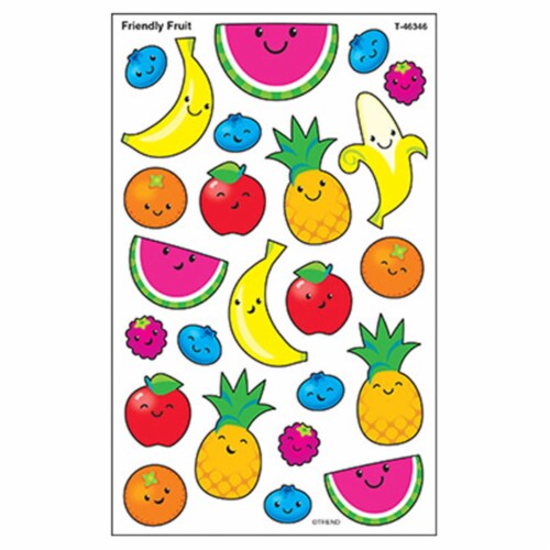 Friendly Fruit Super Stickers Large Perspective: front