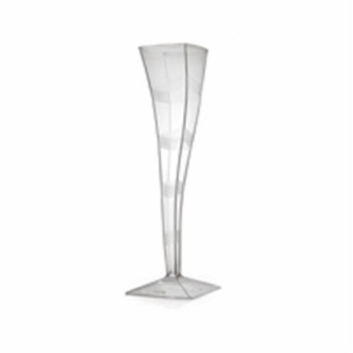 Wavetrends 5 oz Clear Champagne Flute Perspective: front