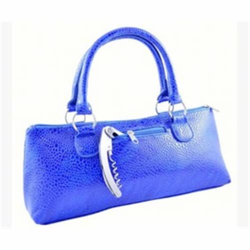 Blue Serpentes Wine Clutch Perspective: front