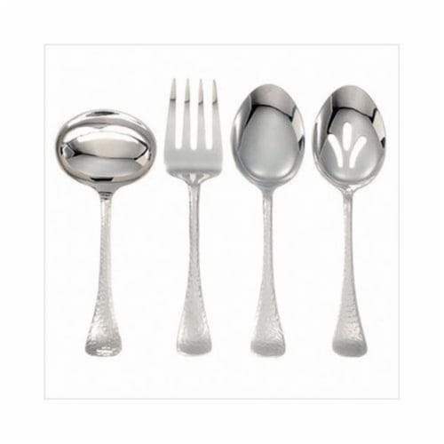 Lafayette- 18-10 Stainless- Hammered Finish 4PC Hostess Set Perspective: front
