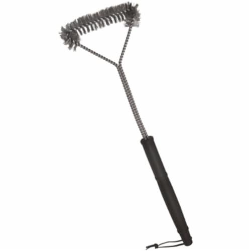 Onward  Stainless Steel Tri-Head Grill Brush Perspective: front
