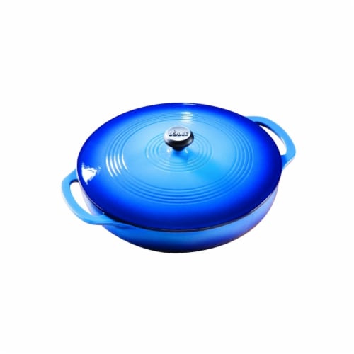 3 Quart Caribbean Blue Covered Casserole Dish Perspective: front