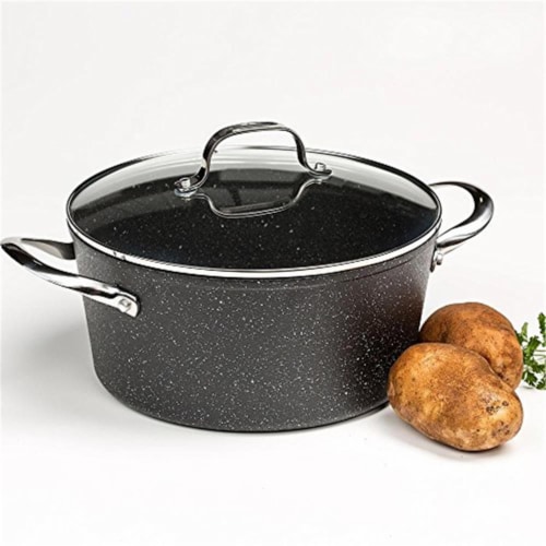 Casserole 6 qt. With Glass Lid Stainless Steel & Handle Perspective: front