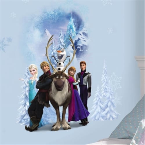 Isney Frozen Character Winter Burst Peel And Stick Giant Wall Decals Perspective: front