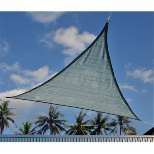 12 ft. - 3 7 m Triangle Shade Sail - Sea 230 gsm Perspective: front