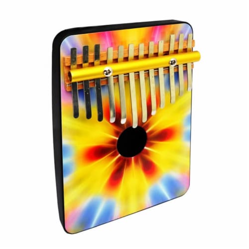 Tie Dye 12 Note Thumb Piano Perspective: front
