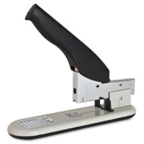 Heavy-Duty Stapler&#44; 210 Shts Cap.&#44; Putty-Black Perspective: front