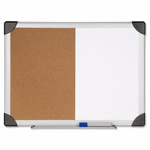 Combo Board&#44; Erase-Bulletin&#44; 24 in. x 36 in.&#44; Aluminum Perspective: front