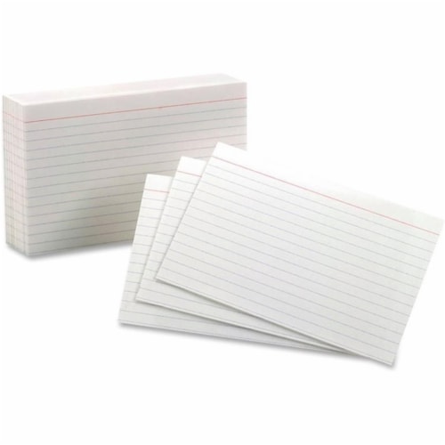 4 x 6 in. Ruled Index Cards&#44; 8Point - White Perspective: front
