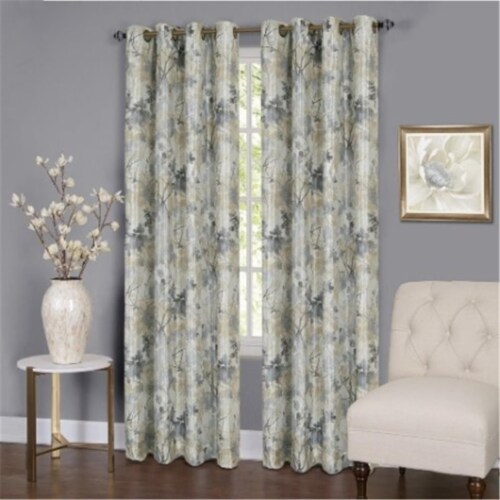 50 x 84 in. Tranquil Lined Grommet Window Curtain Panel Silver 1 Dillons Food Stores