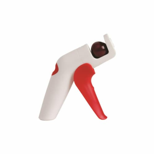 QuickPit Cherry & Olive Pitter  Plastic - Red & White Perspective: front