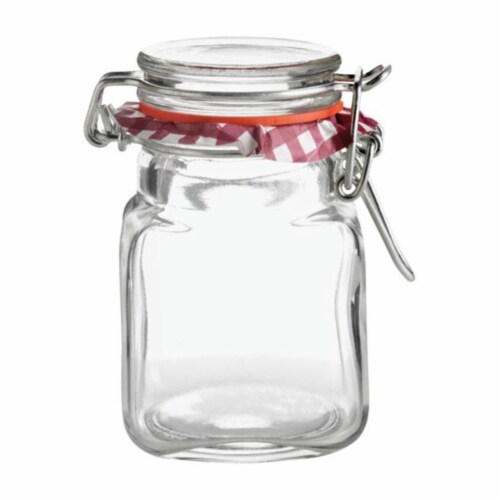 American Metalcraft GLAST2 2 oz. Clear Glass Contemporary Spice Shaker with  Stainless Steel Top and Slotted Holes