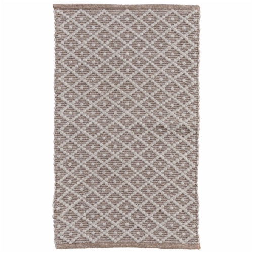 Feizy Diamond Accent Rug - Ivory Perspective: front