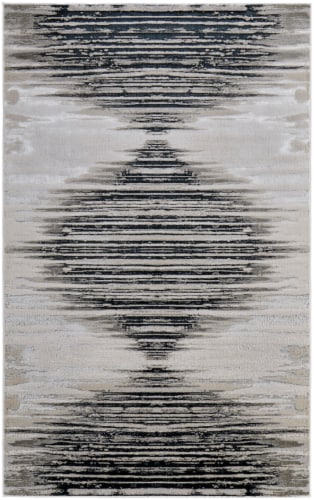 Feizy Rugs Ridgeway Area Rug - Ivory/Silver/Black Perspective: front