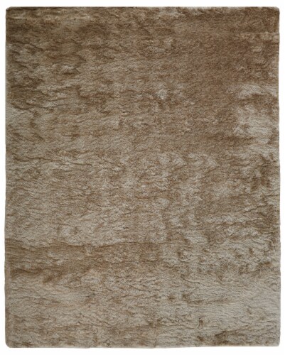 Feizy Imports Cream/Beige Indochine Plush Shag with Metallic Sheen Accent Rug Perspective: front