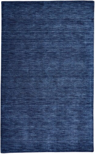 Feizy Rugs Midnight Navy Blue Luna Hand Woven Marled Wool Accent Rug Perspective: front