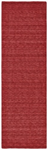 Feizy Rugs Deep/Bright Red Luna Hand Woven Marled Wool Runner Rug Perspective: front