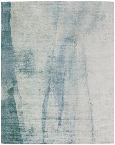 Feizy Rugs Pale Sage Green Emory Handwoven Lustrous Viscose Accent Rug Perspective: front