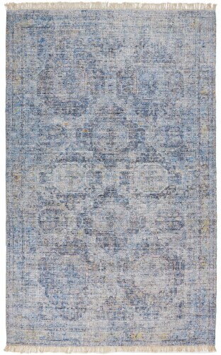 Feizy Rugs Caldwell Vintage Space Dyed Wool Area Rug - Classic Blue/Beige Perspective: front