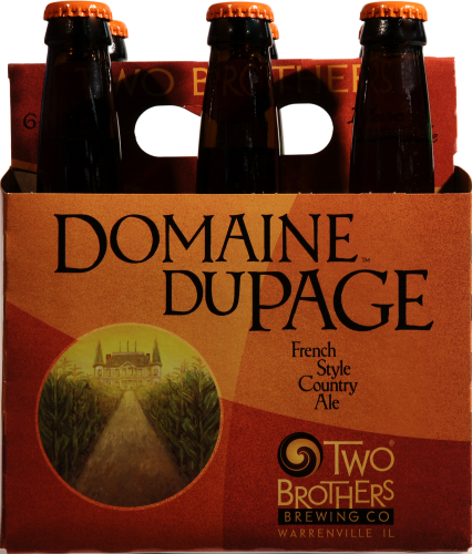 Two Brothers Domaine DuPage Ale Beer 6 Bottles Perspective: front
