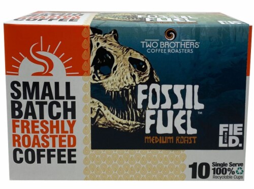 Two Brothers® Fossil Fuel™ Medium Roast Coffee Pods Perspective: front