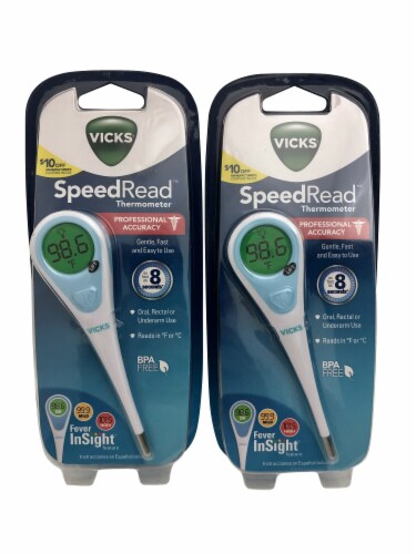 Vicks Speed Read Thermometer Fever Insight Set of 2 1 Kroger