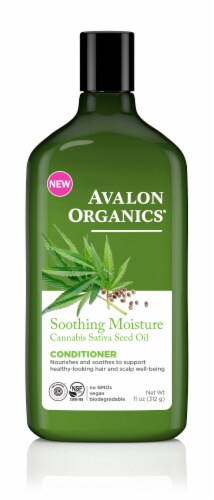 Avalon Organics Soothing Moisture Cannabis Sativa Seed Oil Conditioner Perspective: front