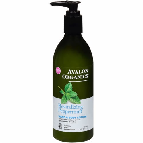 Avalon Organics Peppermint Hand and Body Lotion Perspective: front
