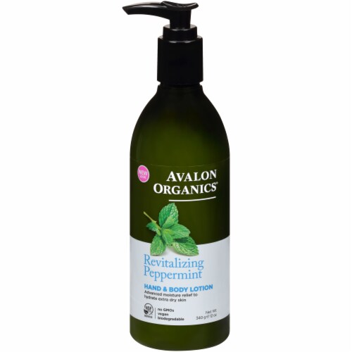 Avalon Organics Peppermint Hand and Body Lotion Perspective: front