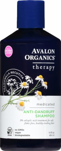 Avalon Organics Medicated Anti-Dandruff Shampoo Perspective: front
