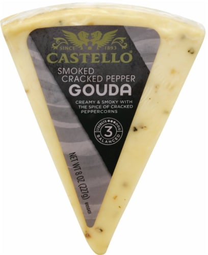 Castello Smoked Cracked Pepper Gouda Cheese Perspective: front