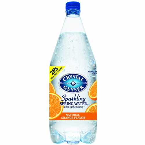 Crystal Geyser Orange Sparkling Mineral Water Perspective: front