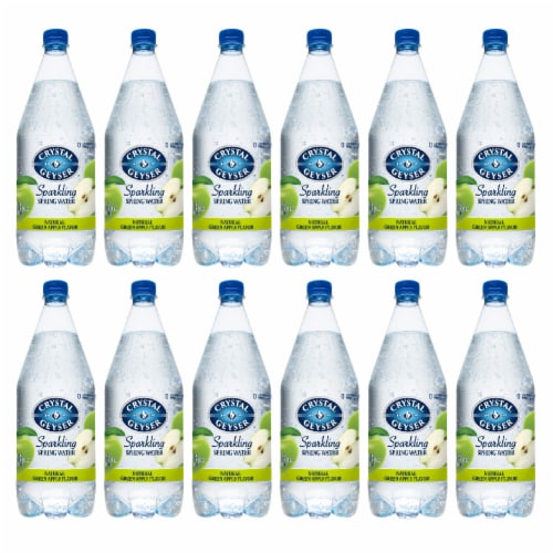 Crystal Geyser™ Sparkling Spring Water - Green Apple Perspective: front