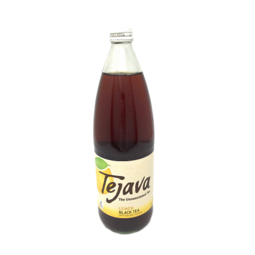 Tejava® Unsweetened Lemon Black Iced Tea Bottle Perspective: front