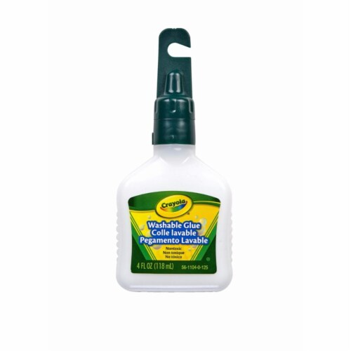 Crayola 027626 Non-Toxic Washable No Run School Glue&#44; 4 Oz. Squeeze Bottle&#44; White Perspective: front