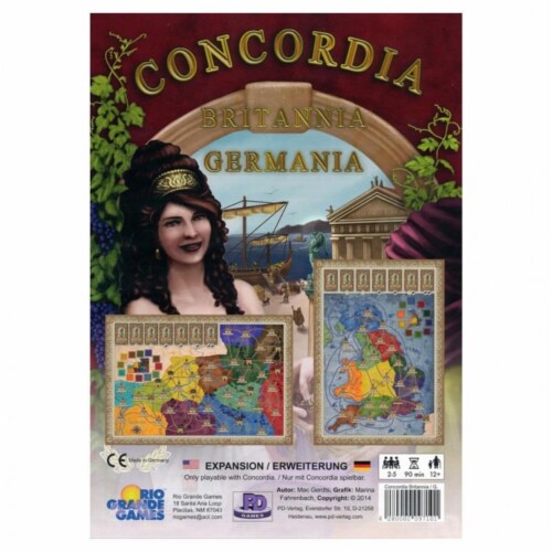 Rio Grande Games RIO582 Concordia-Britania & Germania Board Game Perspective: front