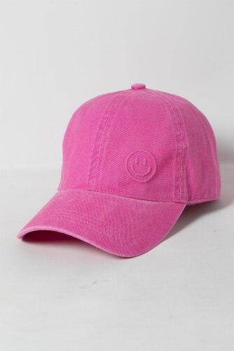 Pink Canvas Baseball Hat Perspective: front