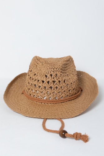 David & Young Woven Cowboy Hat Perspective: front