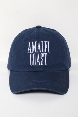 Amalfi Coast Embroidered Baseball Cap Perspective: front